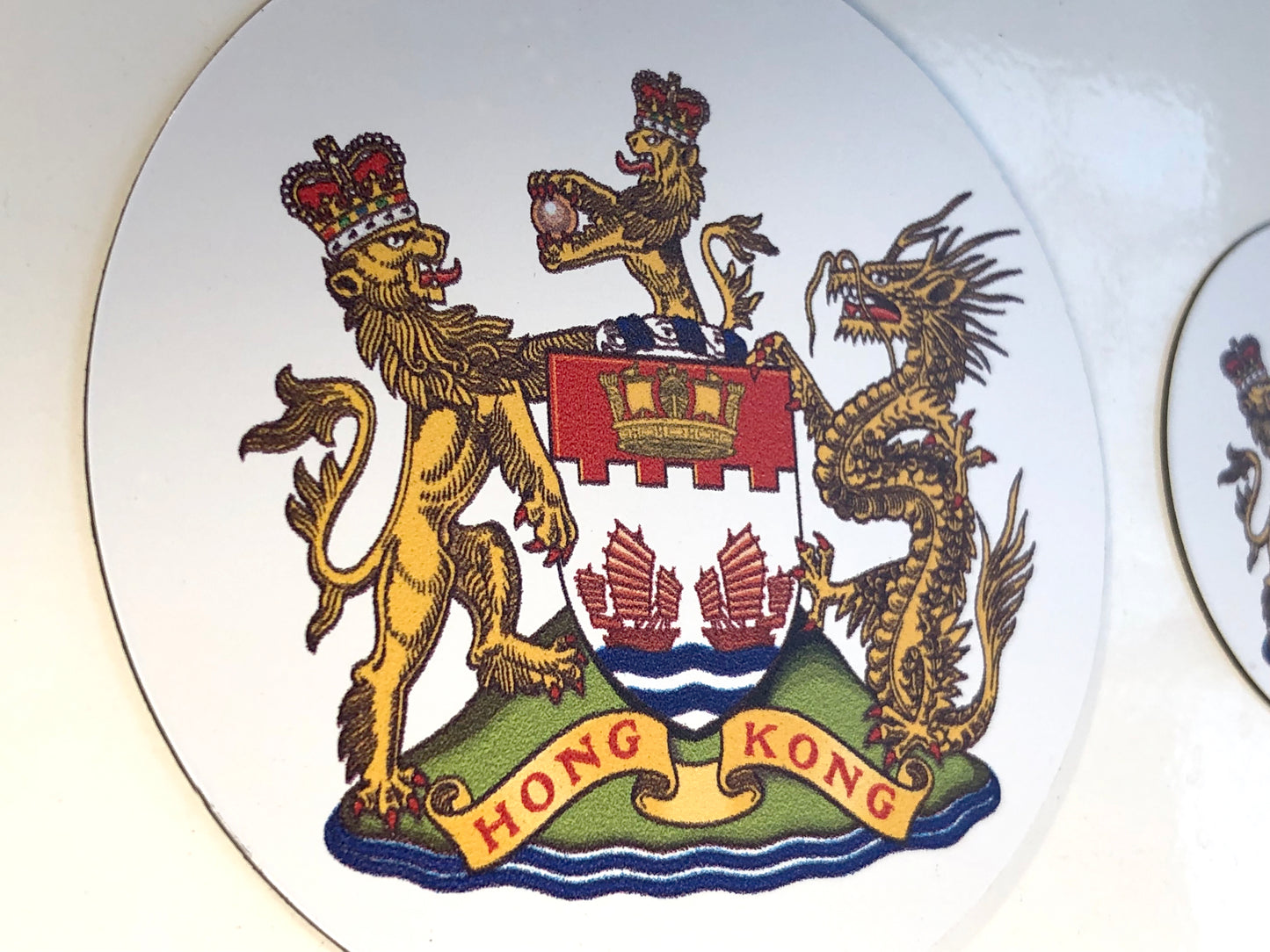 香港徽號 / 香港紋章 磁石 Coat of Arms of Hong Kong Magnet 🇬🇧 Made in Britain