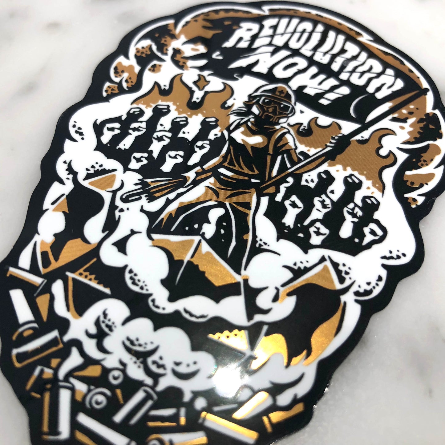 Revolution Now 全民抵抗 金屬光澤貼紙 🇹🇼 Made in Taiwan