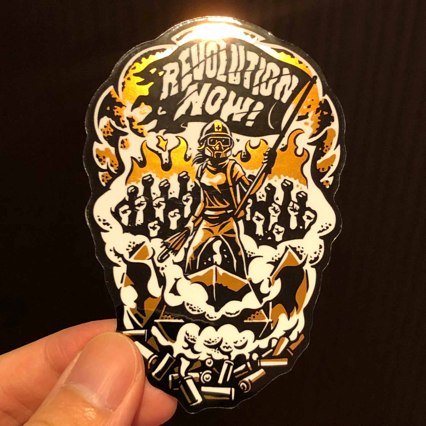 Revolution Now 全民抵抗 金屬光澤貼紙 🇹🇼 Made in Taiwan