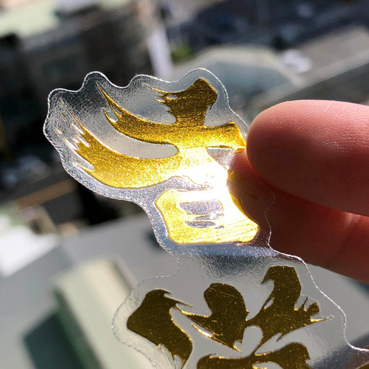 金色 香港加油 透明貼紙 🇹🇼 Made in Taiwan