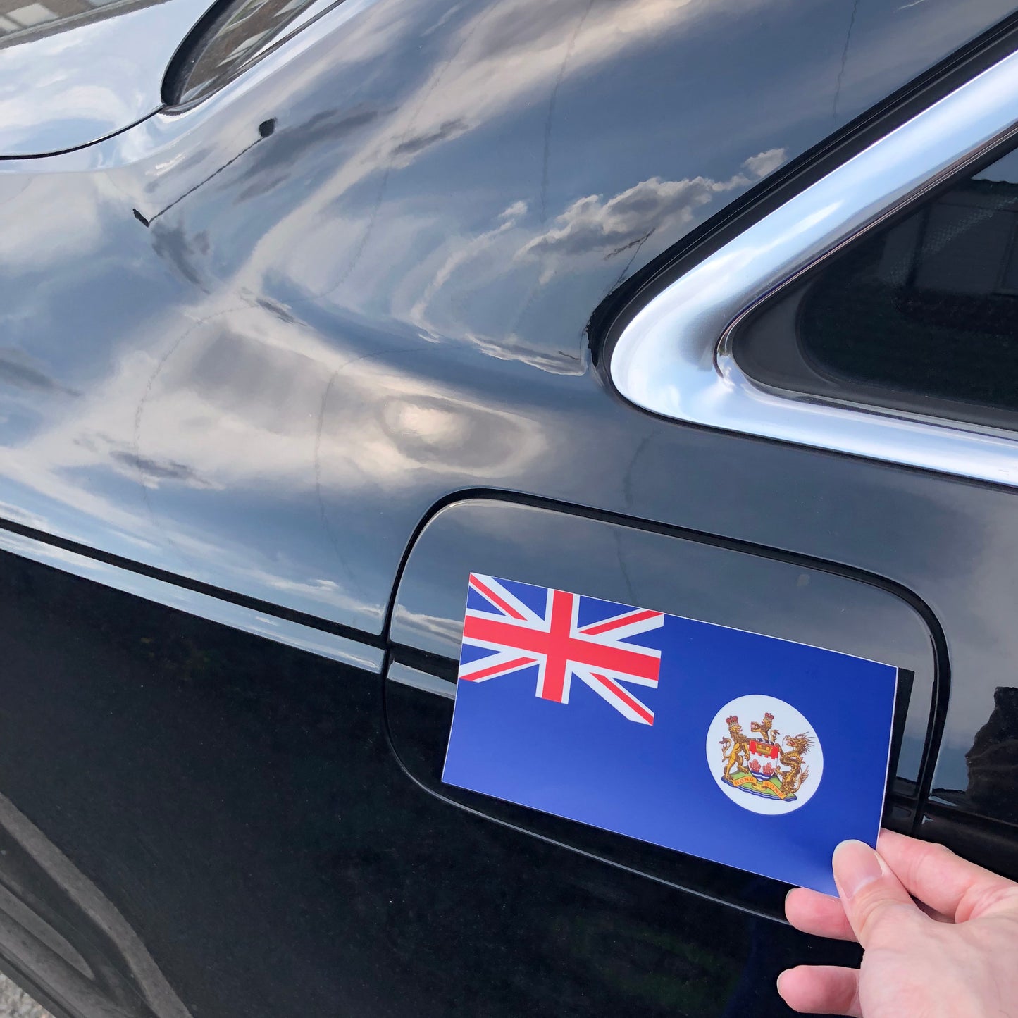 香港旗車身貼Hong Kong Flag Bumper Sticker 🇮🇹 Made in Italy