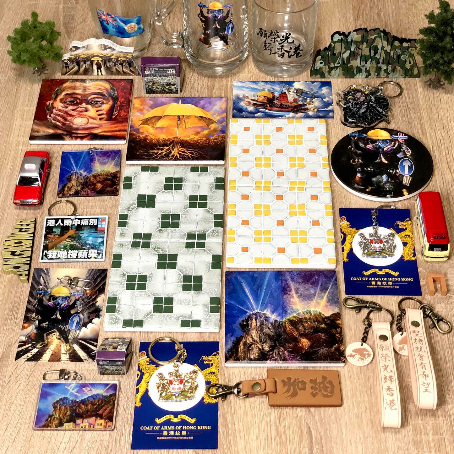 蘋果人 啞色杯墊 撐真香港人藝術家 🇹🇼 Made in Taiwan ✨New Arrival✨