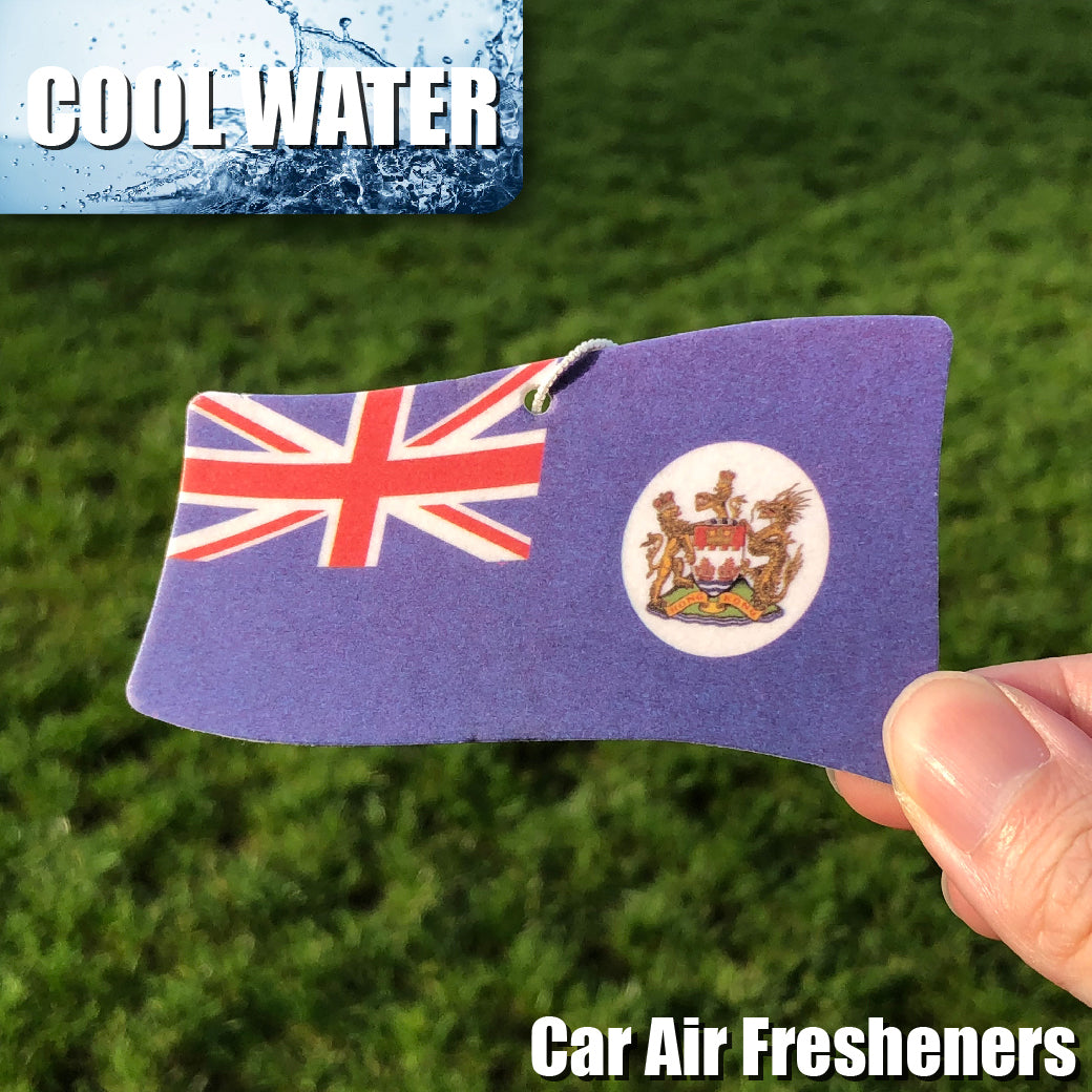 Cool Water清新香氣 香港旗 汽車用香卡掛牌 🇬🇧 Made in Britain