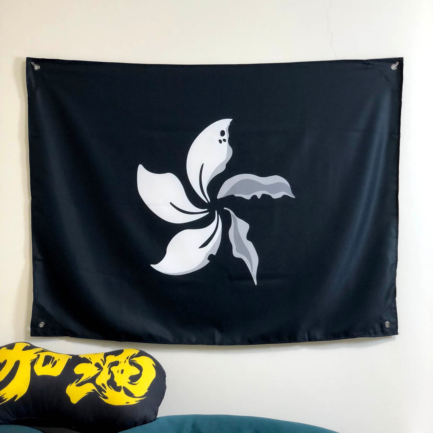 黑紫荊 室內旗 Eyelets Indoor Flag 🇹🇼 Printed in Taiwan