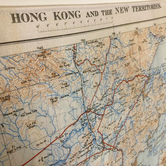 1949年 英國陸軍部版 香港地圖 室內旗 Eyelets Indoor Flag 🇹🇼 Printed in Taiwan