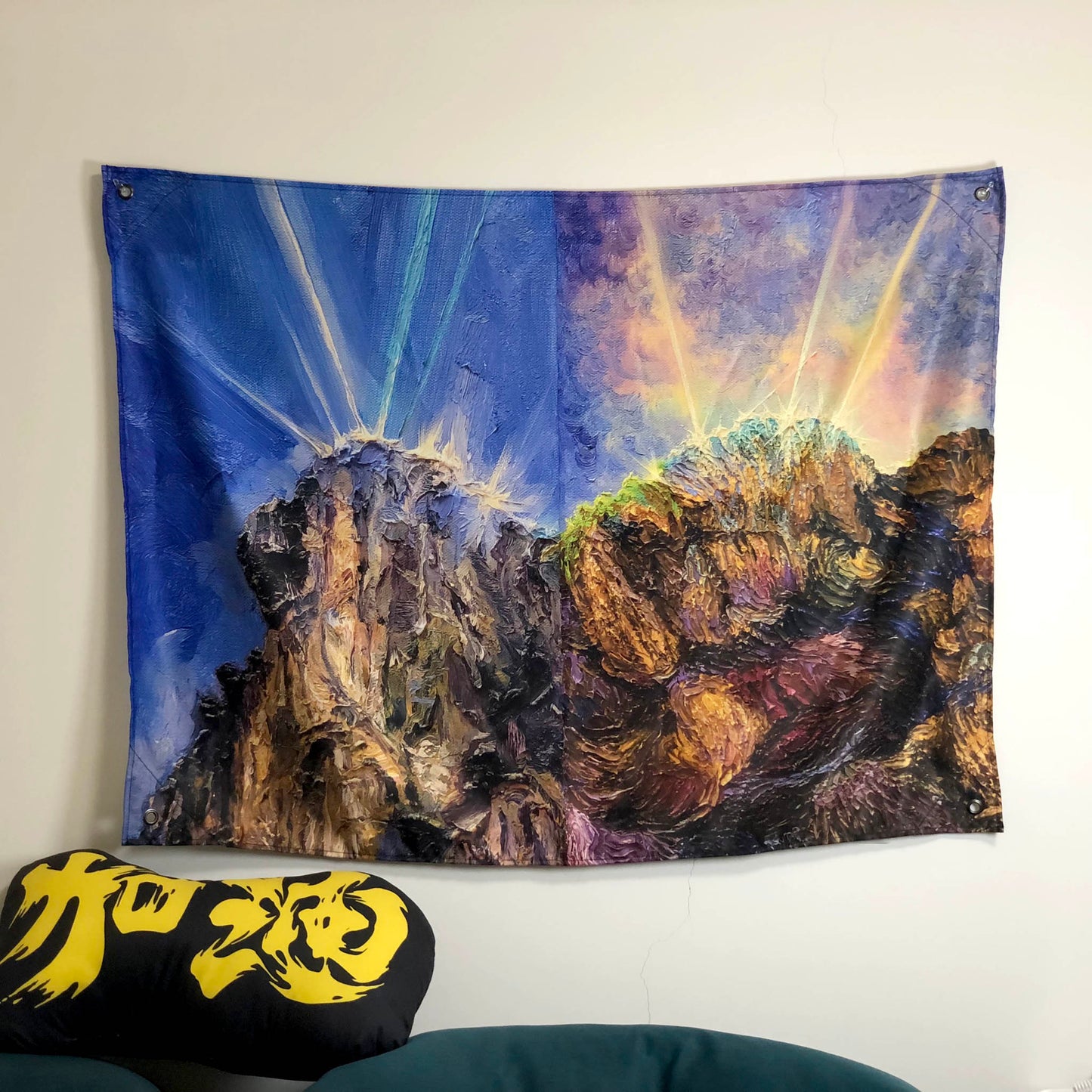 藝術家筆下的 獅子山 室內旗 Eyelets Indoor Flag 🇹🇼 Printed in Taiwan