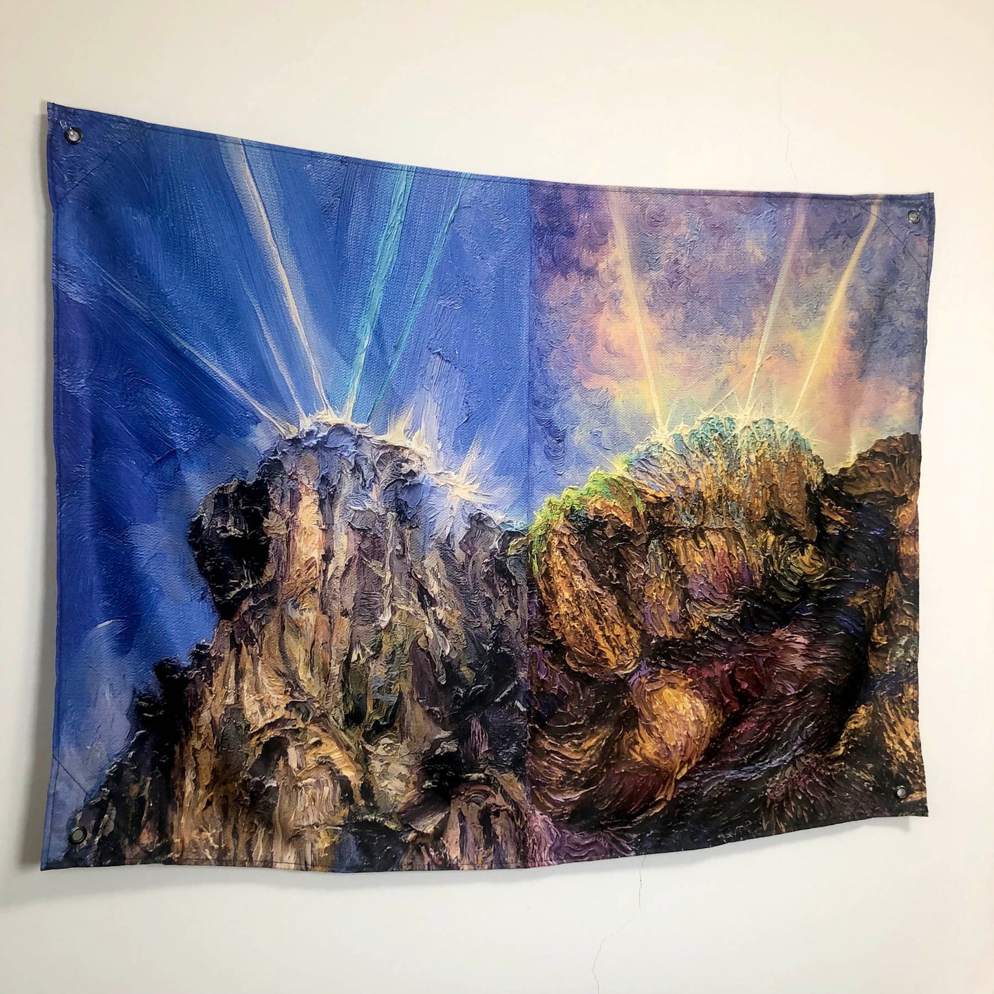 藝術家筆下的 獅子山 室內旗 Eyelets Indoor Flag 🇹🇼 Printed in Taiwan