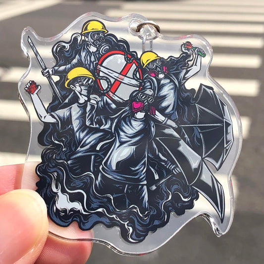 香港人 抗爭到底 Keychain 🇹🇼 Made in Taiwan